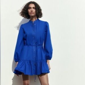 Zara Ruffled Shirt Dress